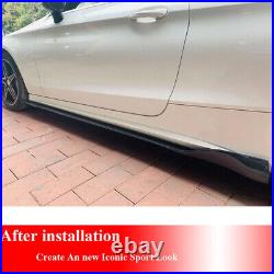 Real Carbon Fiber Side Skirts Panel Extension Spoiler Add-On Universal 78.7