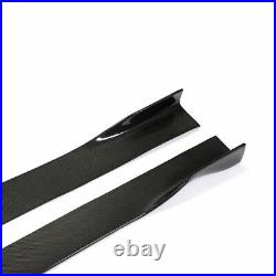 Real Carbon Fiber Side Skirts Panel Extension Spoiler Add-On Universal 78.7