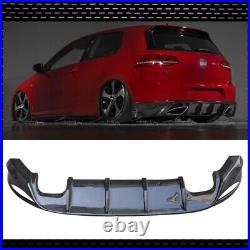 Rear Lip Bumper Diffuser For 2014-2017 VW GOLF VII 7 MK7 GTI Carbon Fiber