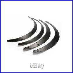 Universal Car Flexible Fender Flares Durable Over Fenders Wheel Arches Black