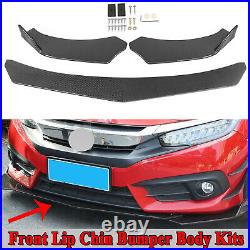 Universal Front Bumper Lip Body Kit Spoiler Fit GMC Honda Civic Carbon Fiber UE