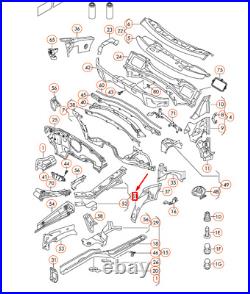 VW GOLF MK6 Front Right Upper Inner Fender Rail 5K0809146