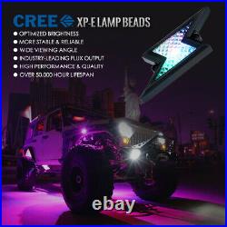 Xprite 8 Pods LED Rock Lights Underbody Music Dancing Bluetooth ATV UTV Boat 4WD