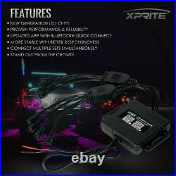 Xprite 8pcs RGB LED Rock Lights Bluetooth Dancing for Trucks Jeep UTV Buggy